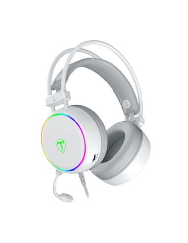 T Dagger Over Ear Sona 3.5mm AUX RGB Gaming Headset White